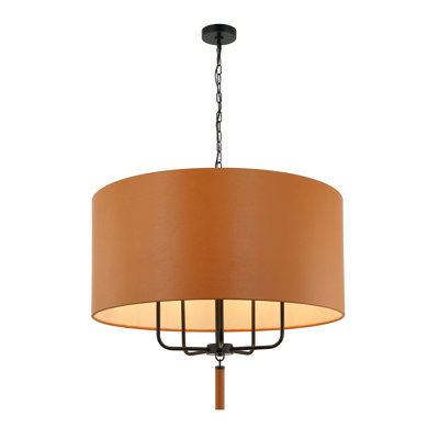Varaluz Secret Agent 5-light Pendant In Black,camel