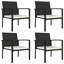 Catherene 4 - Person Patio Dining Set with Rectangular Table , Cushions Included