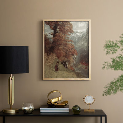 «Vintage Landscape CLXV», reproduction encadrée - bois massif