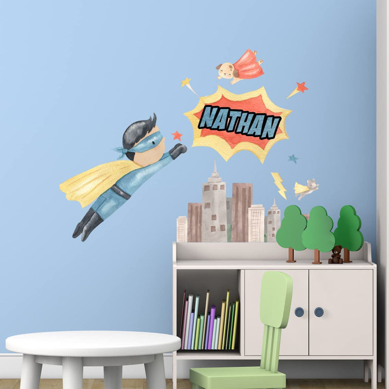 Adhésif décoratif superhéros, H 18 po x l 26 po, Oui