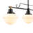 3 - Light Schoolhouse Glass Linear Chandelier