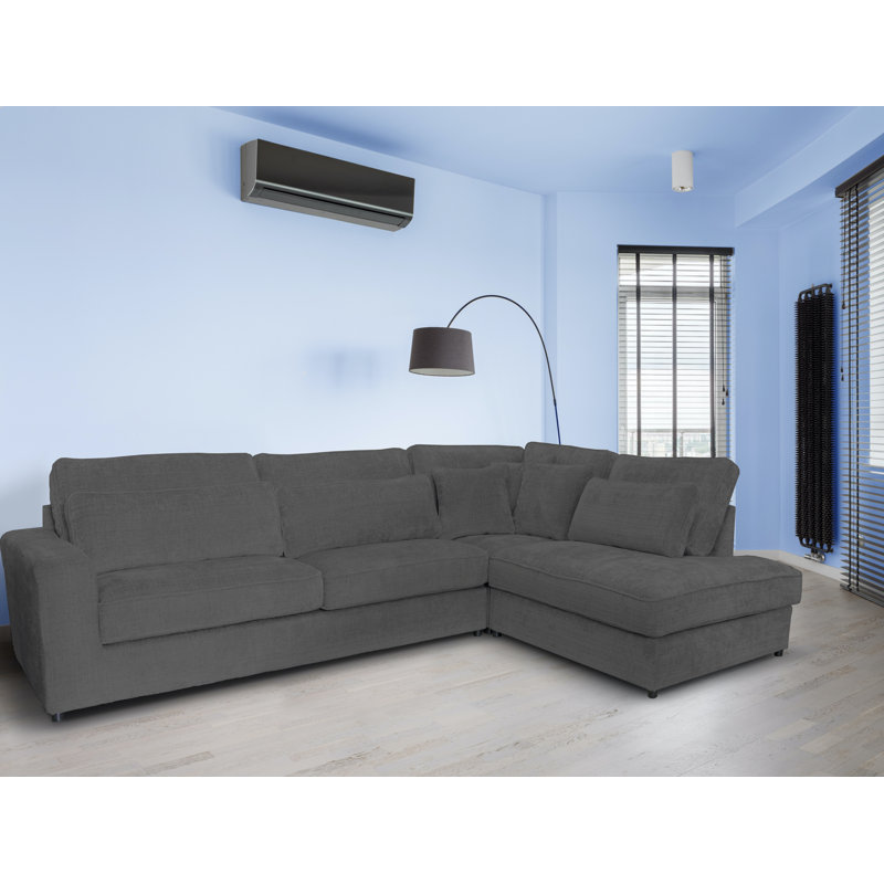 Arve 4 Seater Corner Sofa , Right Facing, Grey