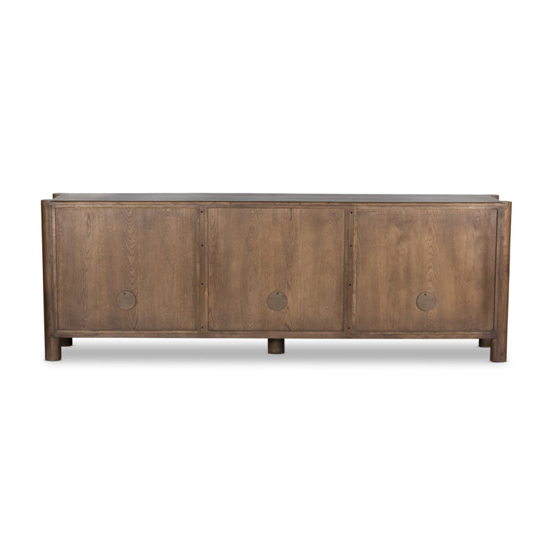 Ezri 98'' W Solid Wood Sideboard, Brown