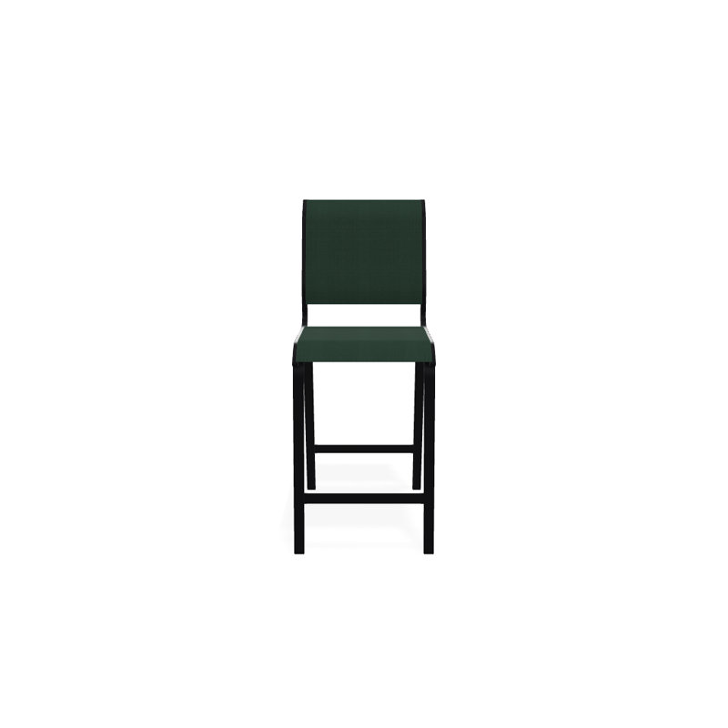 Tabouret de bar 26 po Holna, Vert forêt 22D Sunbrella® vert, Noir texturé