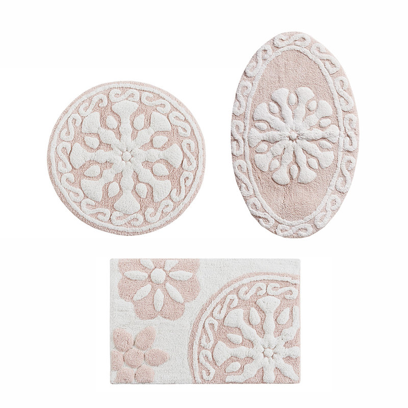 Tapis de bain en coton touffeté Medallion