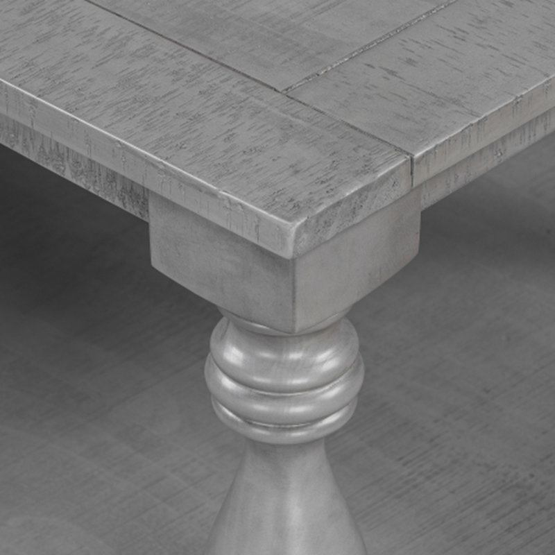 Table basse avec tablette de plancher, Gris