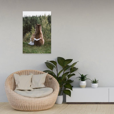 * Dreamy Romantic Abstract Bear Forest Landscape Wall Art Print