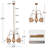 6-light Chandelier with Mercury Glass Shades