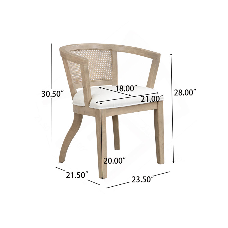 Chaise avec accoudoirs de salle à manger (ensemble de 2)