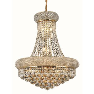 Meanna 14 - Light Unique / Statement Empire Chandelier with Crystal Accents