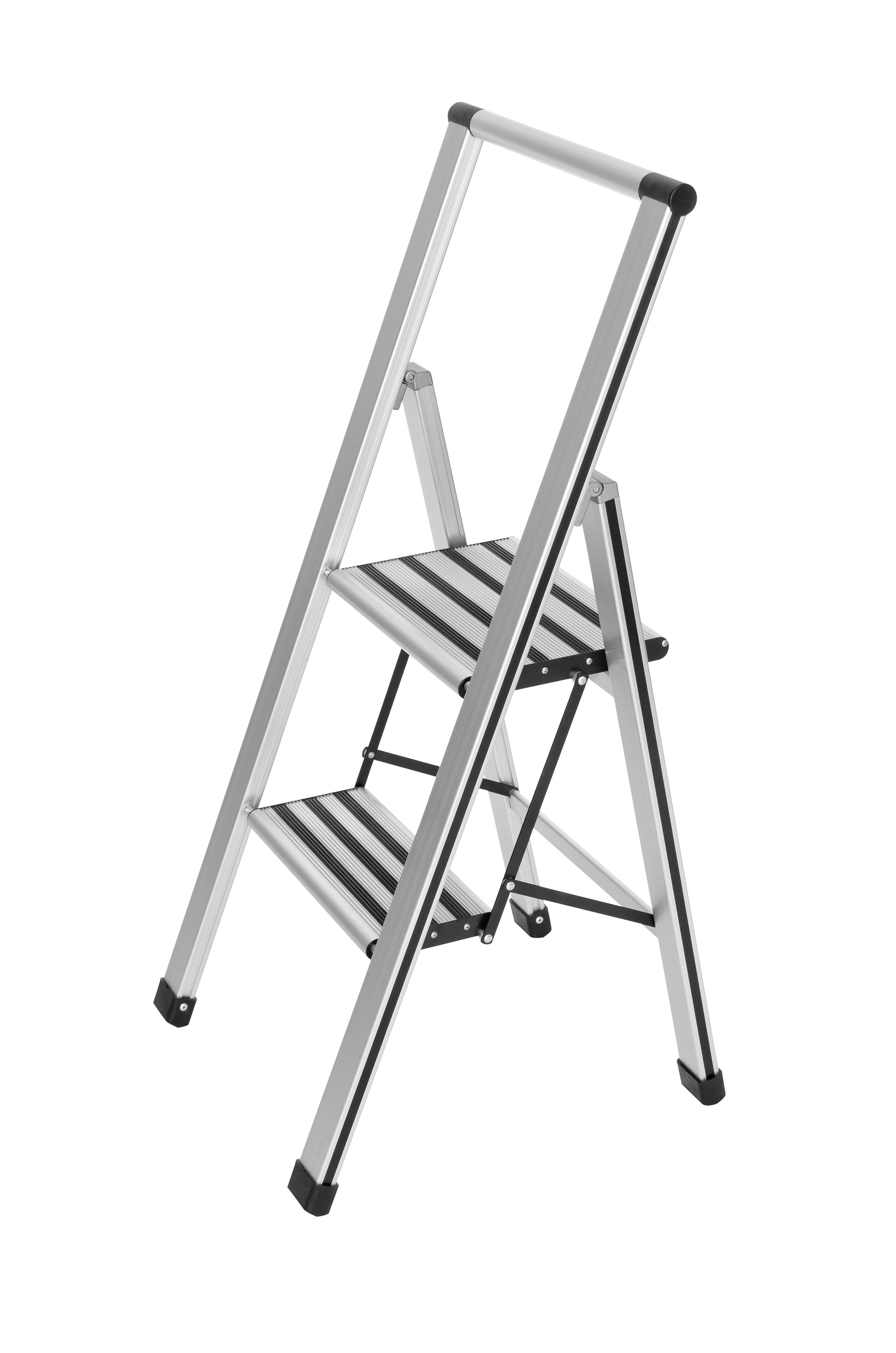 Wenko Kangley 2- Step Aluminum Folding Small Step Ladder & Reviews ...