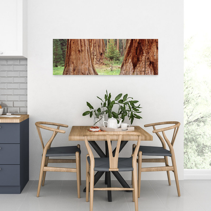 Art contemporain, paysage forestier abstrait, H 36 po x l 12 po