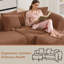 Canapé rembourré 87 po avec repose-pieds Sherpa-1625176514