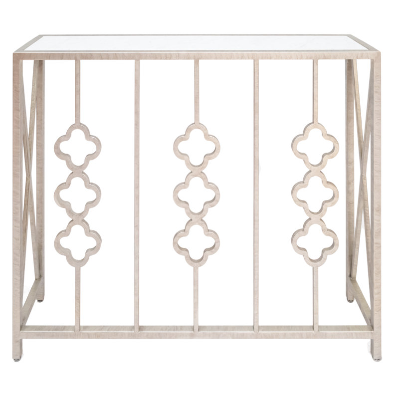 Console Petite Quatrefoil, Argent royal, Carrera Marble