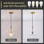 Luminaire suspendu en verre martelé doré clair Farmhouse Style