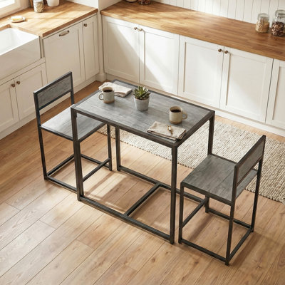 Helotes 3 Piece Dining Table and Chairs Set, Space Saving