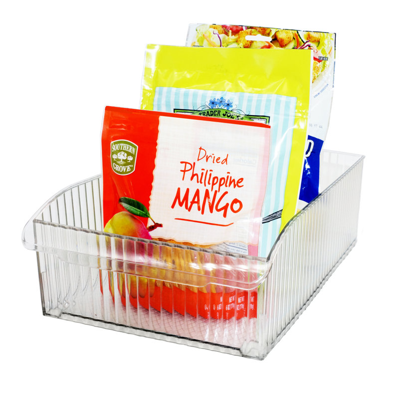 Bac de rangement cannelé avec roulettes Easy Glide - 14 x 8 po