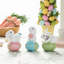 Ensemble de 3 décorations de table pour lapin de Pâques en H 4,5 po