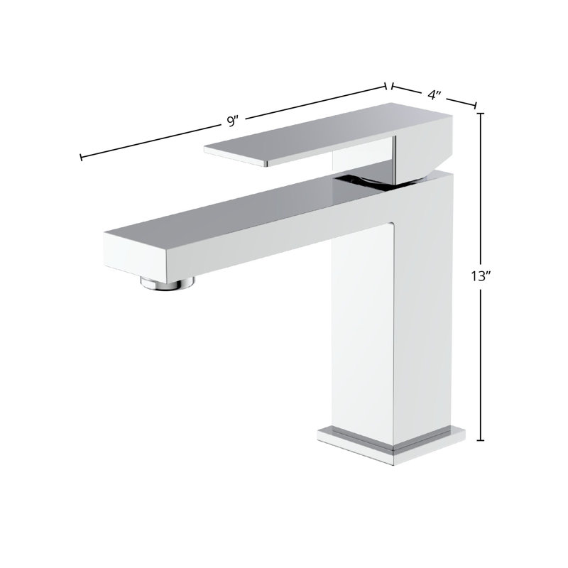 Robinet pour salle de bain à poignée simple DAX Roma, Chrome