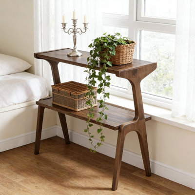 Storage Hall Table,Compact End Table,Wood Sofa Side Table