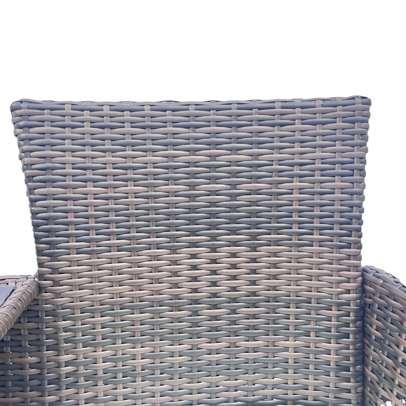 Darrett Wicker Outdoor Bench, Red