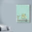 « blue hibou », art sur toile-33542871