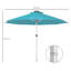Braelyn 293cm Lighted Market Parasol-1076360653