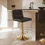 Tricia Swivel Upholstered Adjustable Height Counter Stool with Metal Frame-853249983