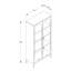 Grande armoire d'appoint à 2 portes avec verre cannelé Luna