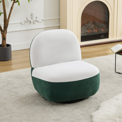 Chaise d'appoint pivotante rembourrée