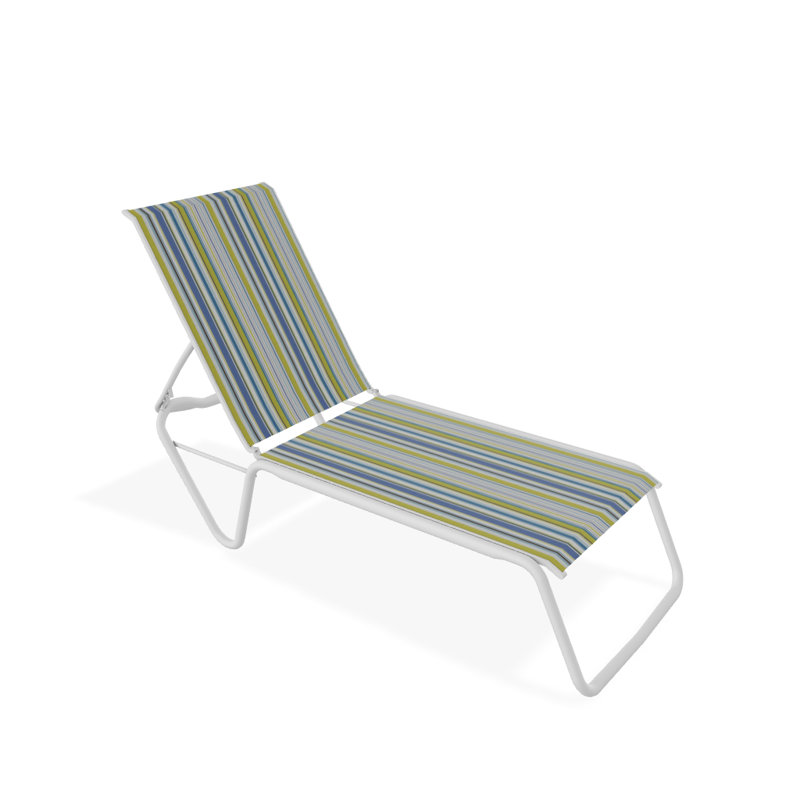 Chaise longue d'extérieur Gardenella, Littoral, Blanc