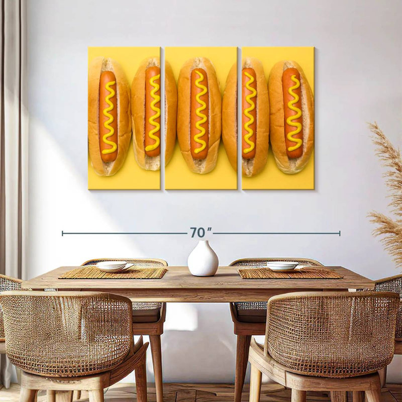 Yarlin Hot Dogs, 36" H x 57" W
