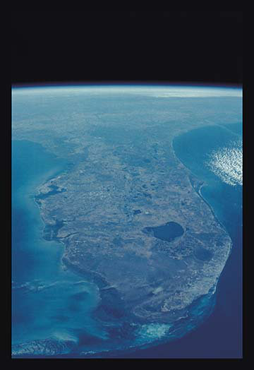 « view of floride », reproduction de photo sur un espace par nasa
