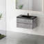 Meuble-lavabo flottant 36 po avec lavabo, meuble de rangement mural avec lavabo à quartz noir et tiroirs à fermeture en douceur entièrement assemblés-131994129