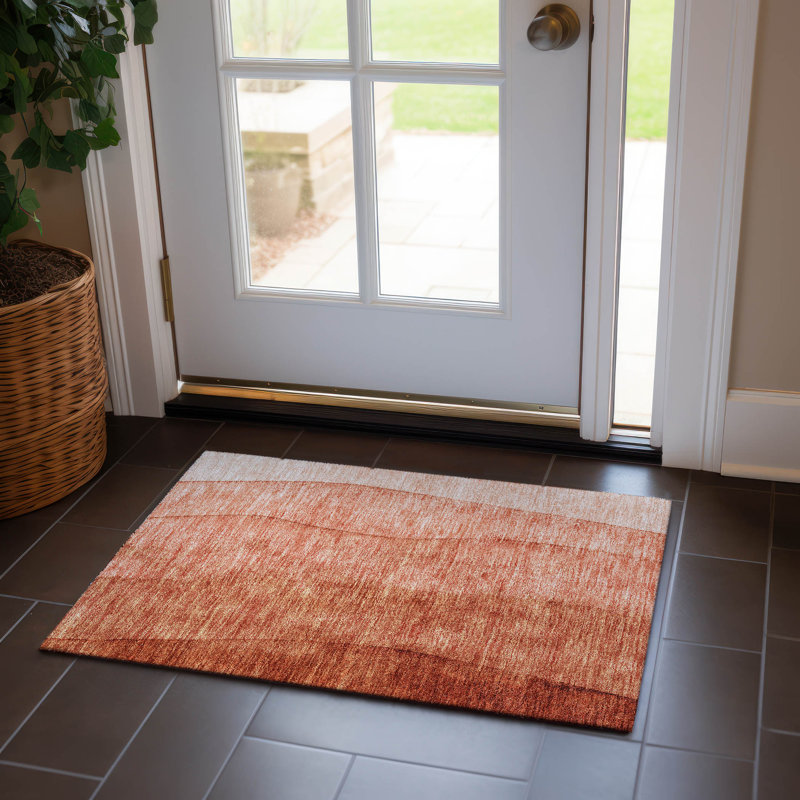Lavonia Flatweave Washable Ombre Indoor / Outdoor Rug, Rectangle 1'8" x 2'6"