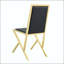 Chaise de salle à manger en métal doré à pieds en métal doré - ensemble de 4-129041854-129041855-129041858