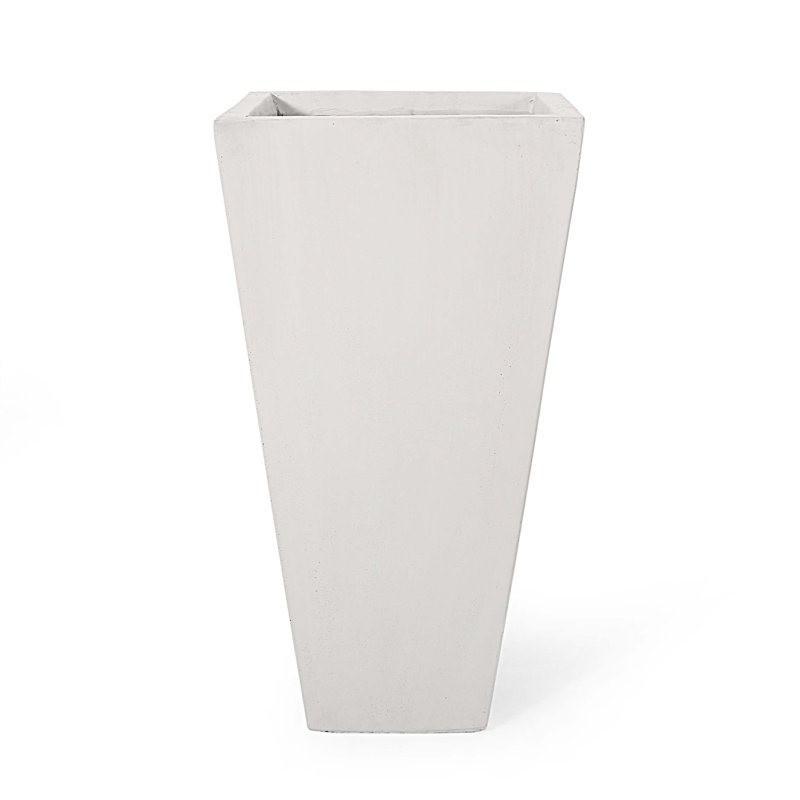 Petit pot à fleurs 13 po, Blanc mat