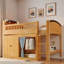 Lit mezzanine avec armoire de rangement, garde-robe et DEL-738393014
