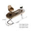 Bureau moderne en similicuir brun noisette