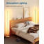 Lampe de coin à DEL à DEL, lampe sur pied à intensité variable avec lumière blanche chaude, design minimaliste pour le salon, la chambre à coucher et le bureau