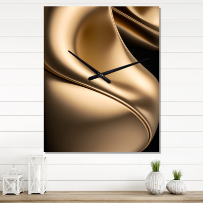 Subtle Sophistication In Exquisite I - Abstract Liquid Ink Modern Wall Clock