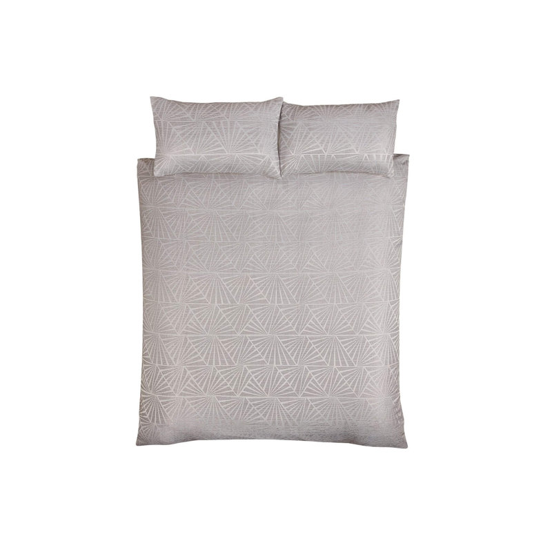 Sheri Polyester No Pattern Duvet Cover with Pillowcases, Ivory, Single - 1 Standard Pillowcase