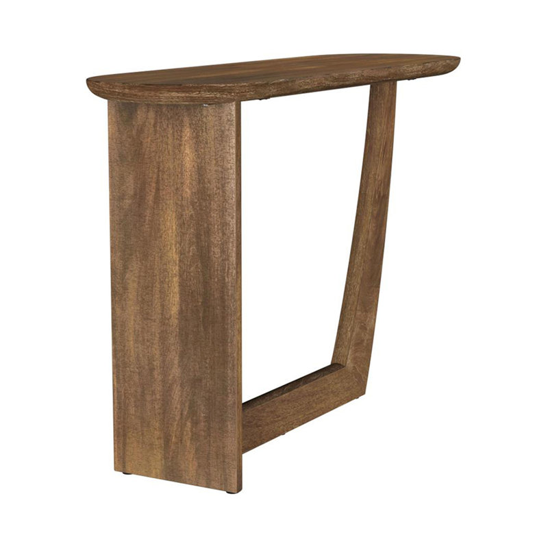 Console ovale en bois de manguier massif