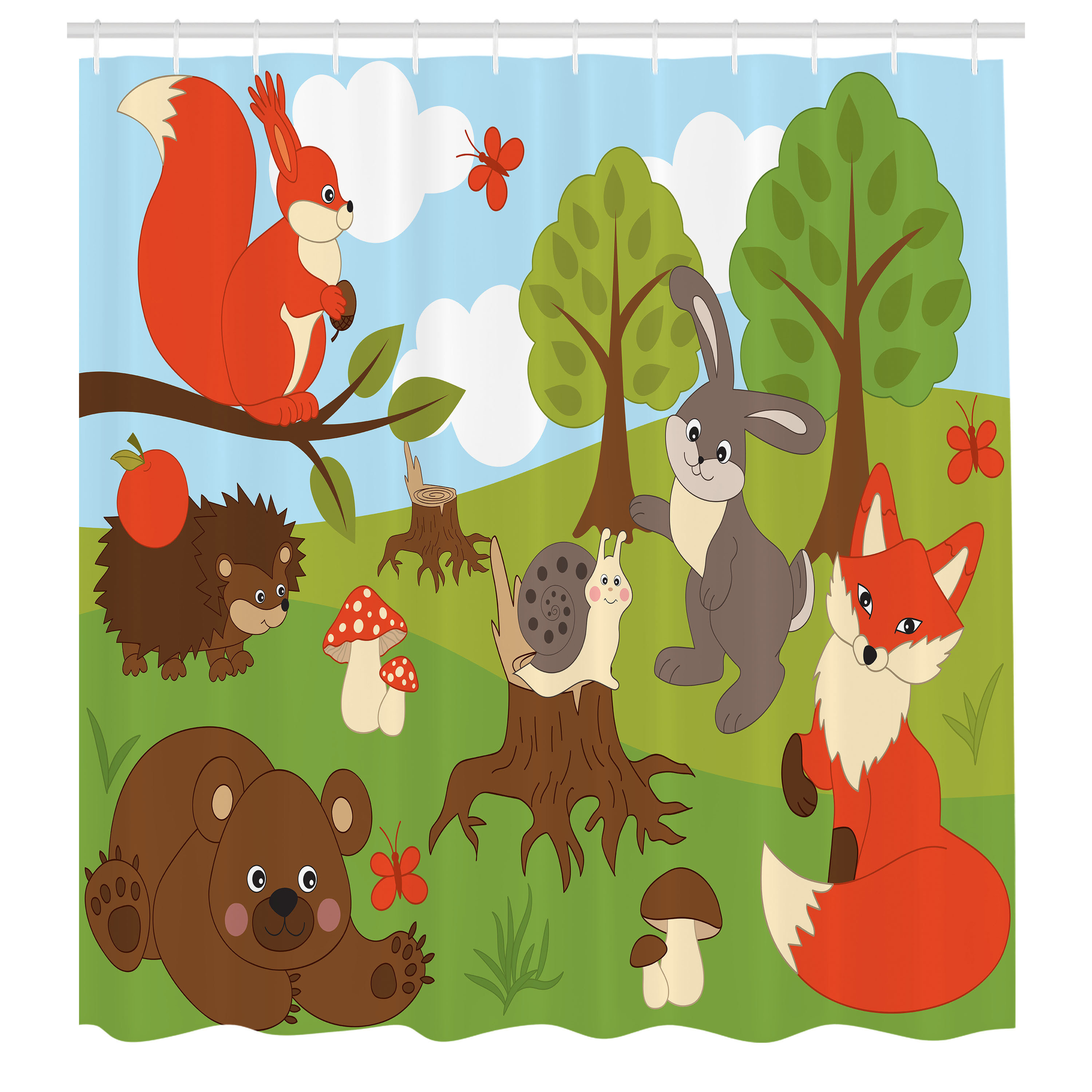 Woodland Echo Shower Curtain NCU0NTV863