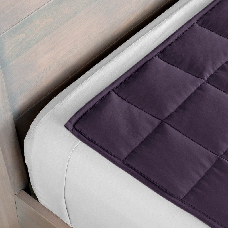  Cotton Twill Weighted Blanket, 80" W x 87" L, 25 lbs, Eggplant