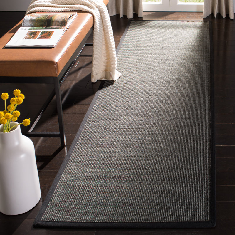 Puryear Natural Fiber Sisal Pile Solid Color Rug, Runner 2'6" x 8'