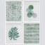 Forêt verte pastel aquarelle variété - ensemble de 4 reproductions de cadres photo simples-97762560-97762562