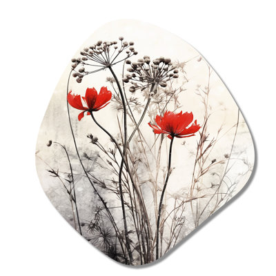 Allia - décoration murale irrégulière en métal forme nébuleuse florale