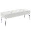 Banc en cuir capitonné moderne Lora de 44 po de largeur avec pieds en métal Lora-1263860902