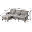 Canapé modulaire en forme de L 82,66 po avec repose-pieds amovible et sacs de rangement latéraux-386949336